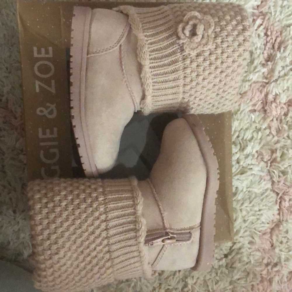 Blush pink boots